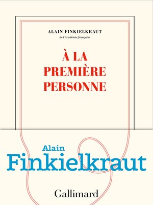 cover image of À la première personne